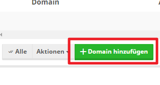 Domain in Mailcow hinzufügen