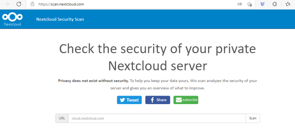 Nextcloud Security Scan
