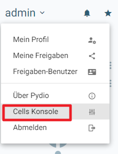 Pydio Cells Konsole